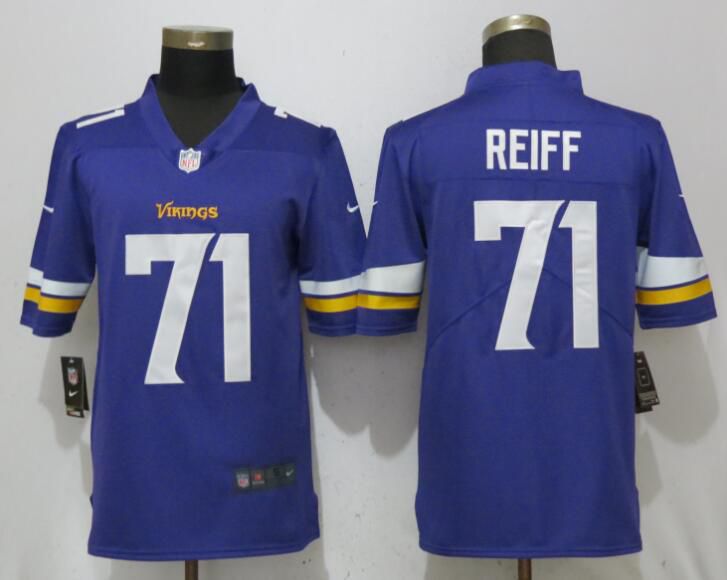 Men Minnesota Vikings #71 Reiff Purple Vapor Untouchable Player Nike Limited NFL Jerseys->women nfl jersey->Women Jersey